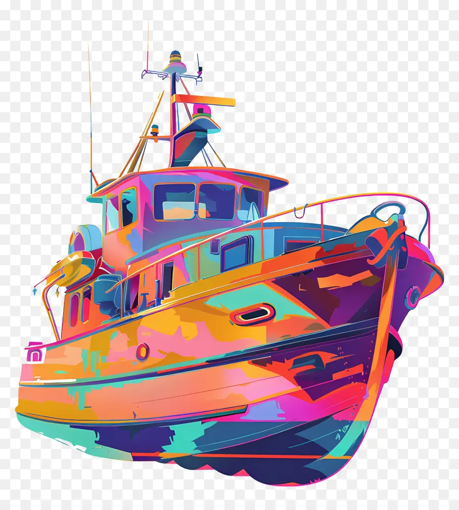 Barco，Bote Colorido PNG