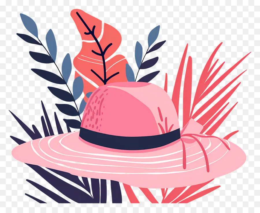 Sombrero De Verano，Sombrero Rosa PNG