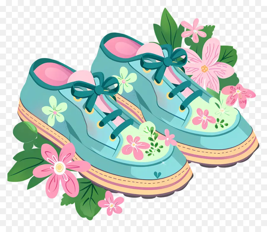 Zapatos Lindos，Zapatos Florales PNG