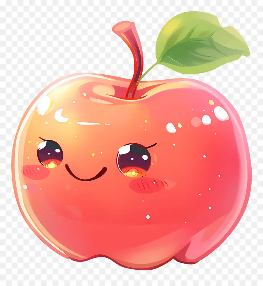 Dibujos Animados De Apple，Sonriendo De Apple PNG