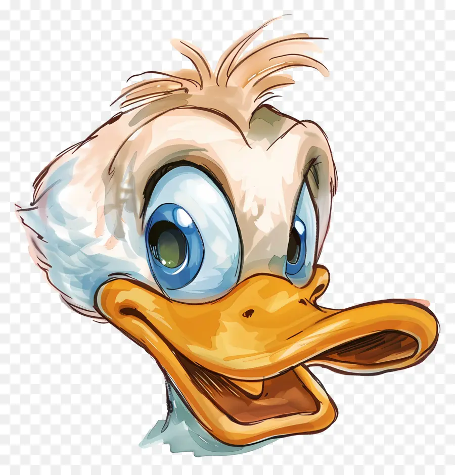 El Pato Donald En La Cabeza，Dibujos Animados De Pato PNG