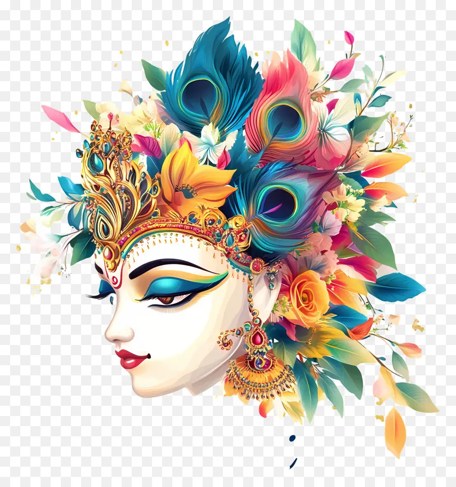 Janmashtami，La Cara Decorativa PNG