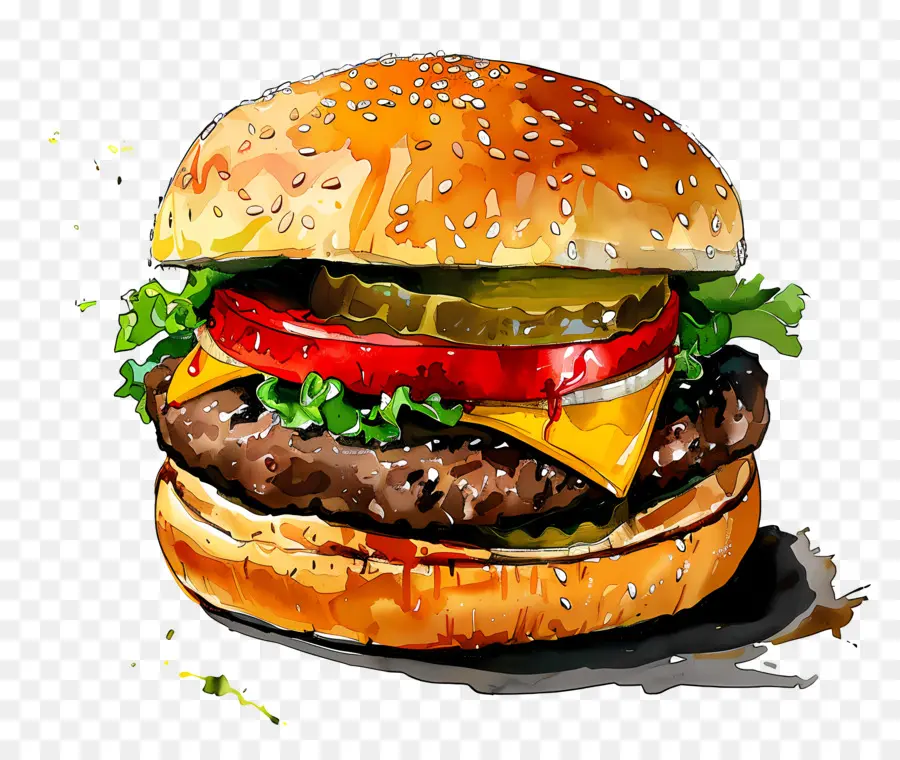 Hamburguesa，Hamburguesa Con Queso PNG