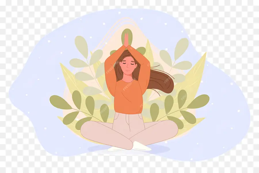 La Meditación，Mujer Meditadora PNG