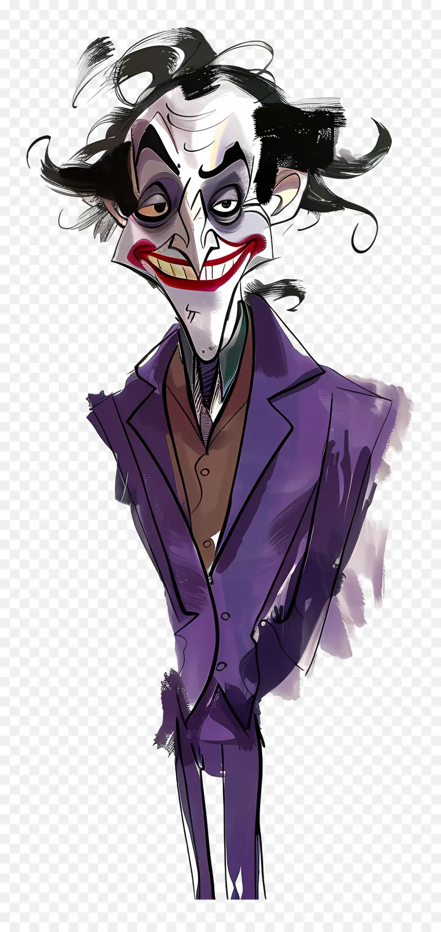 Joker，Personaje De Dibujos Animados Con Traje Púrpura PNG