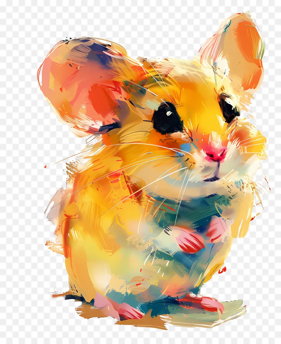 Lindo Ratón，Hámster Colorido PNG