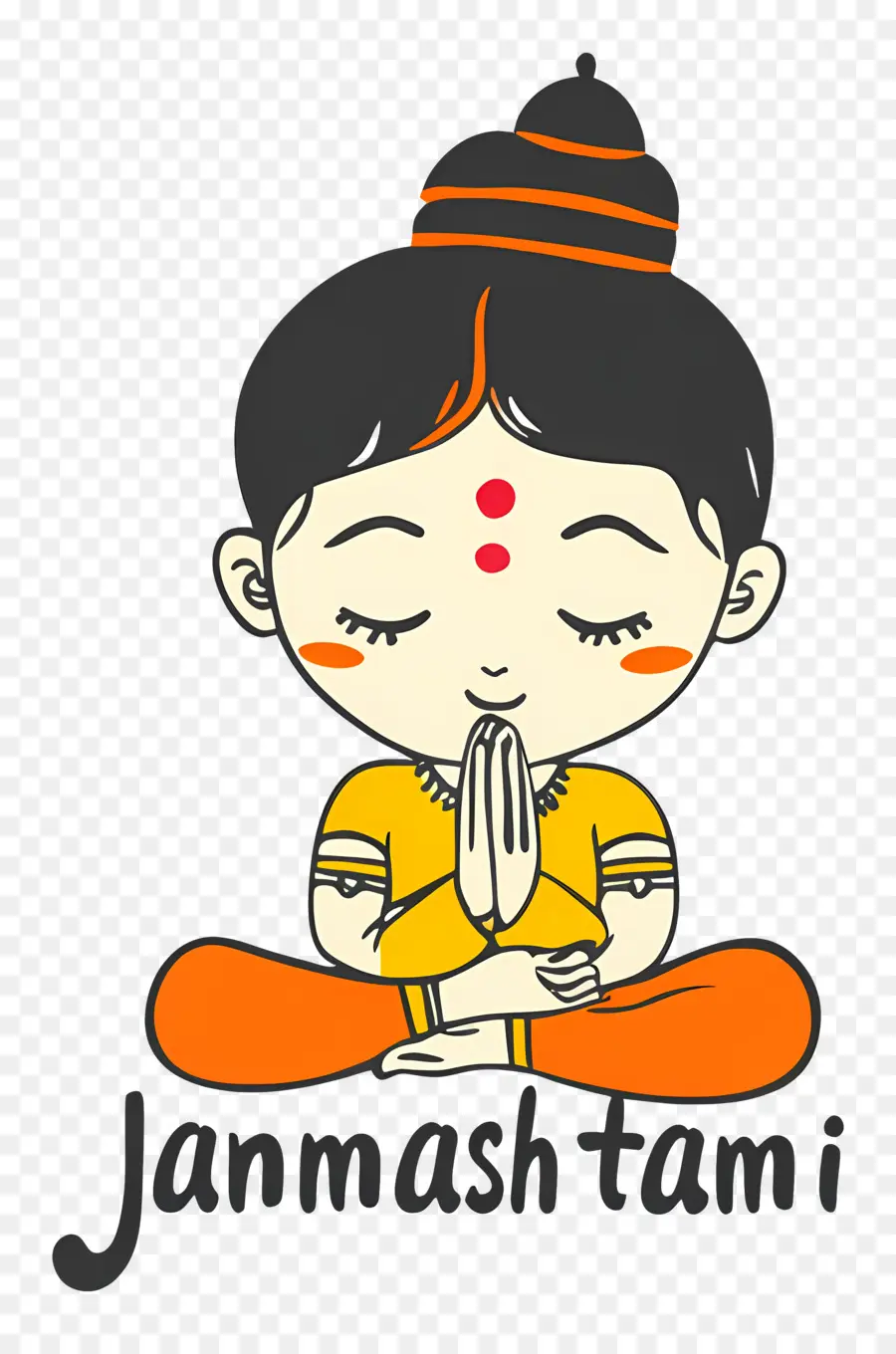 Janmashtami，Niño Meditante PNG