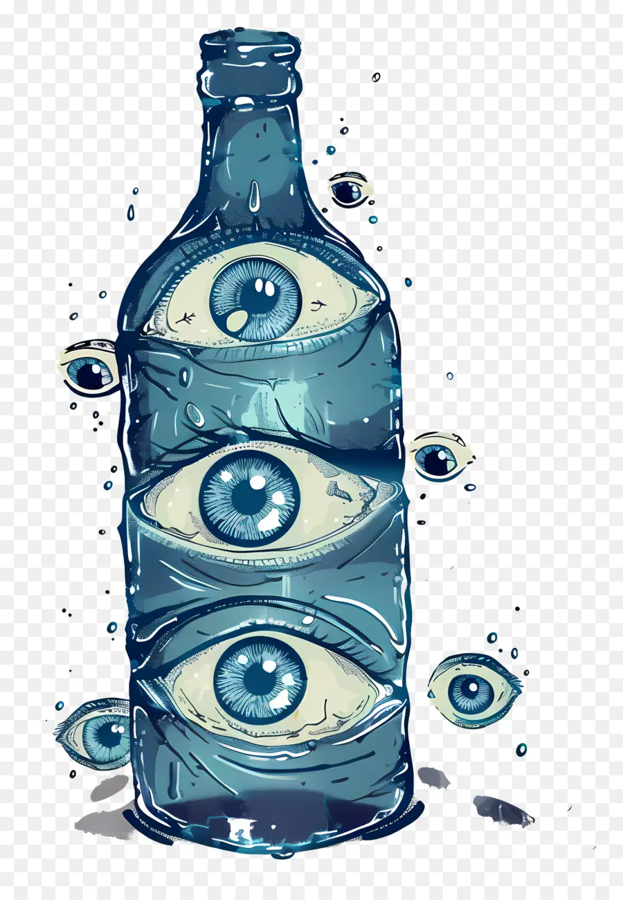 Ojos En Botella De Vidrio，Botella Con Ojos PNG