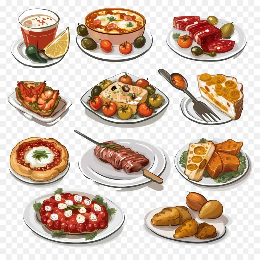 La Comida Española，Comida Surtida PNG