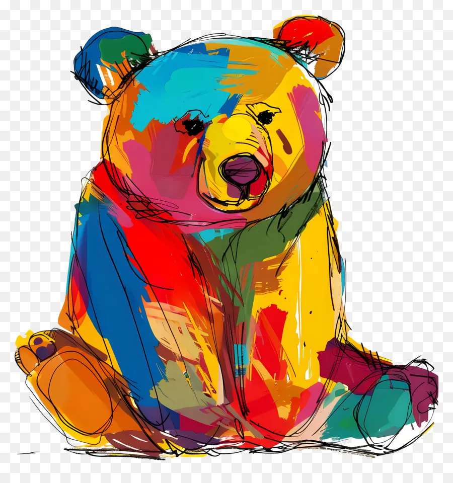 Oso，Oso Colorido PNG