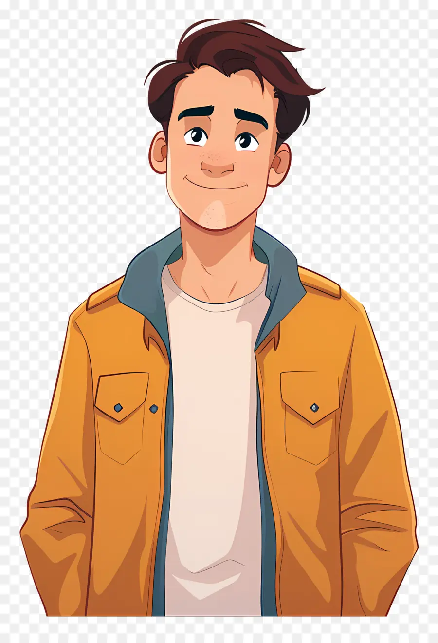 Dibujos Animados De Hombre，Joven En Chaqueta PNG