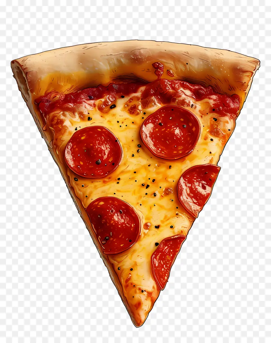 Rebanada De Pizza，Rebanada De Pizza De Pepperoni PNG