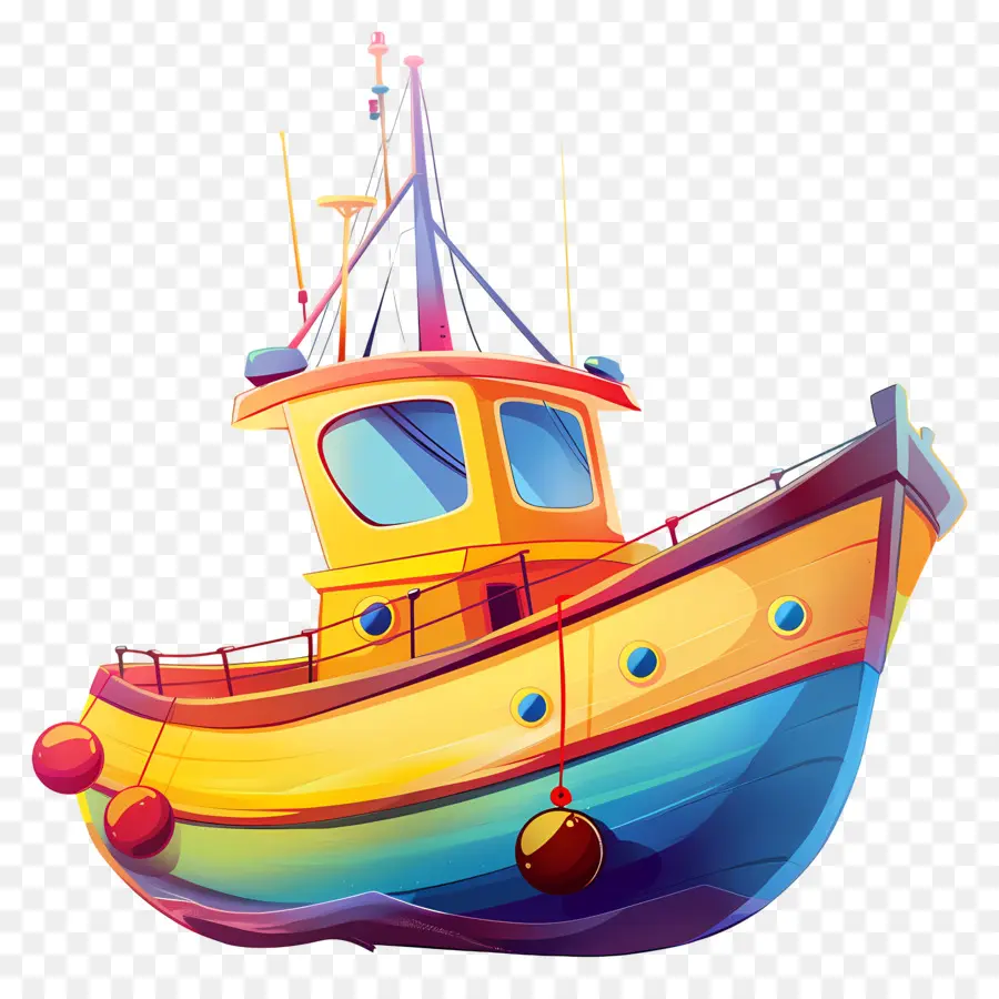 Barco，Bote Colorido PNG