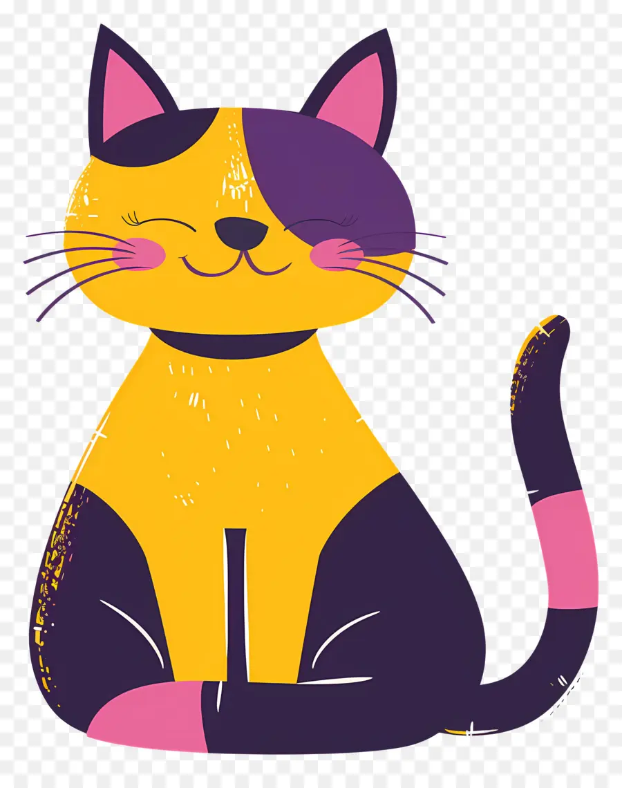 Gato De Dibujos Animados，Gato Amarillo PNG