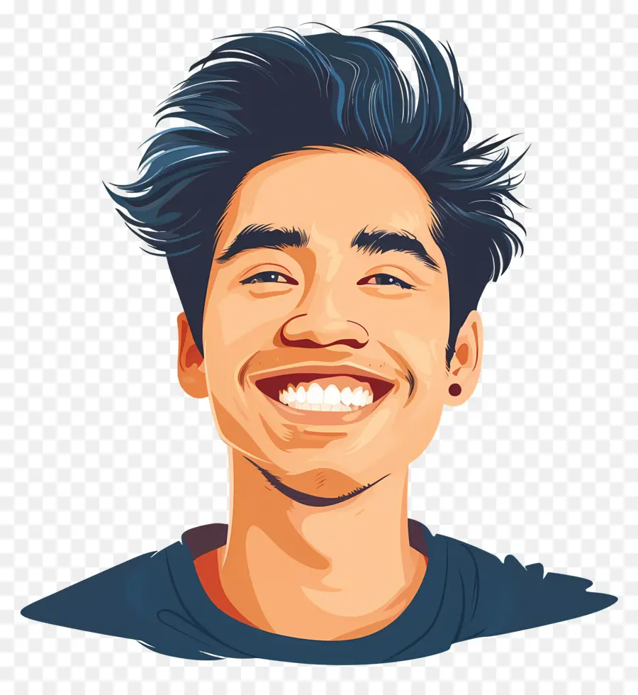 Joven Sonriente，Laughing Boy PNG