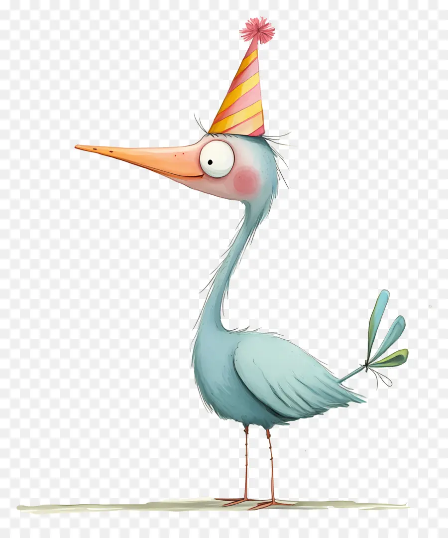 Cumpleaños，Pájaro Con Sombrero De Fiesta PNG