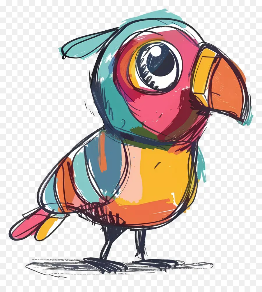 De Dibujos Animados De Aves，Pájaro De Colores PNG