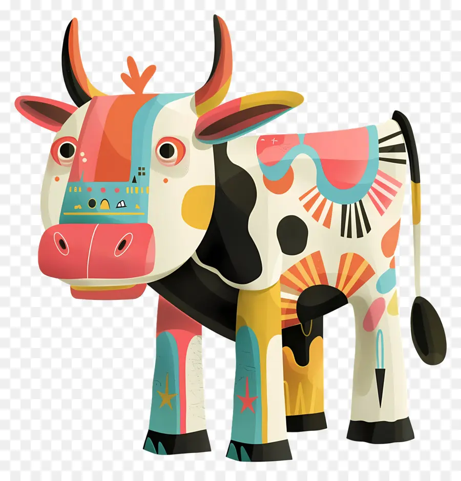 Vaca，Vaca Colorida PNG