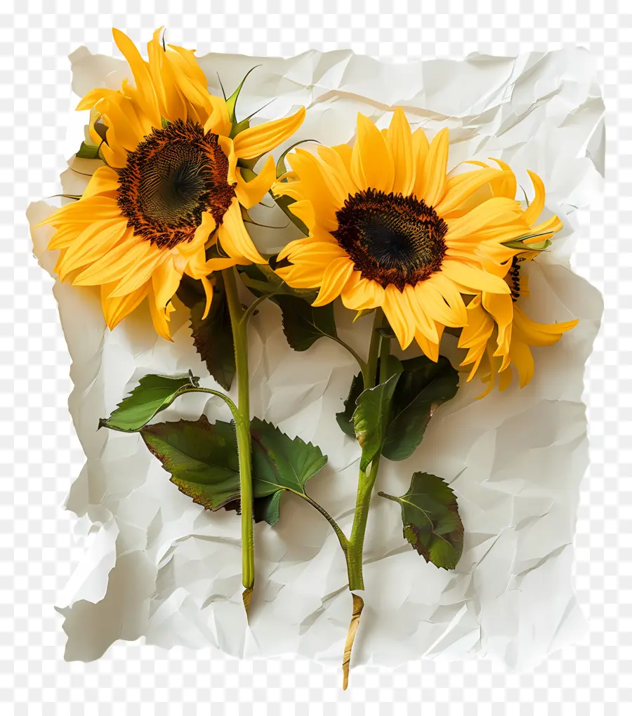 Ramo De Flores De Girasol，Los Girasoles PNG