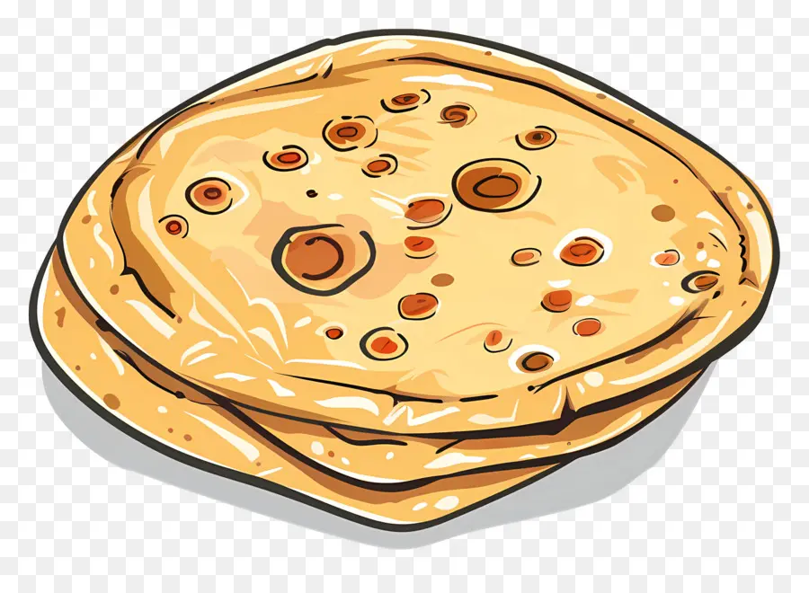 Aloo Paratha，Pan Plano PNG