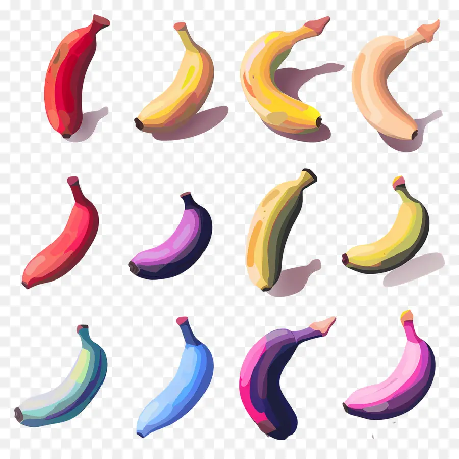 El Banano，Plátanos Coloridos PNG