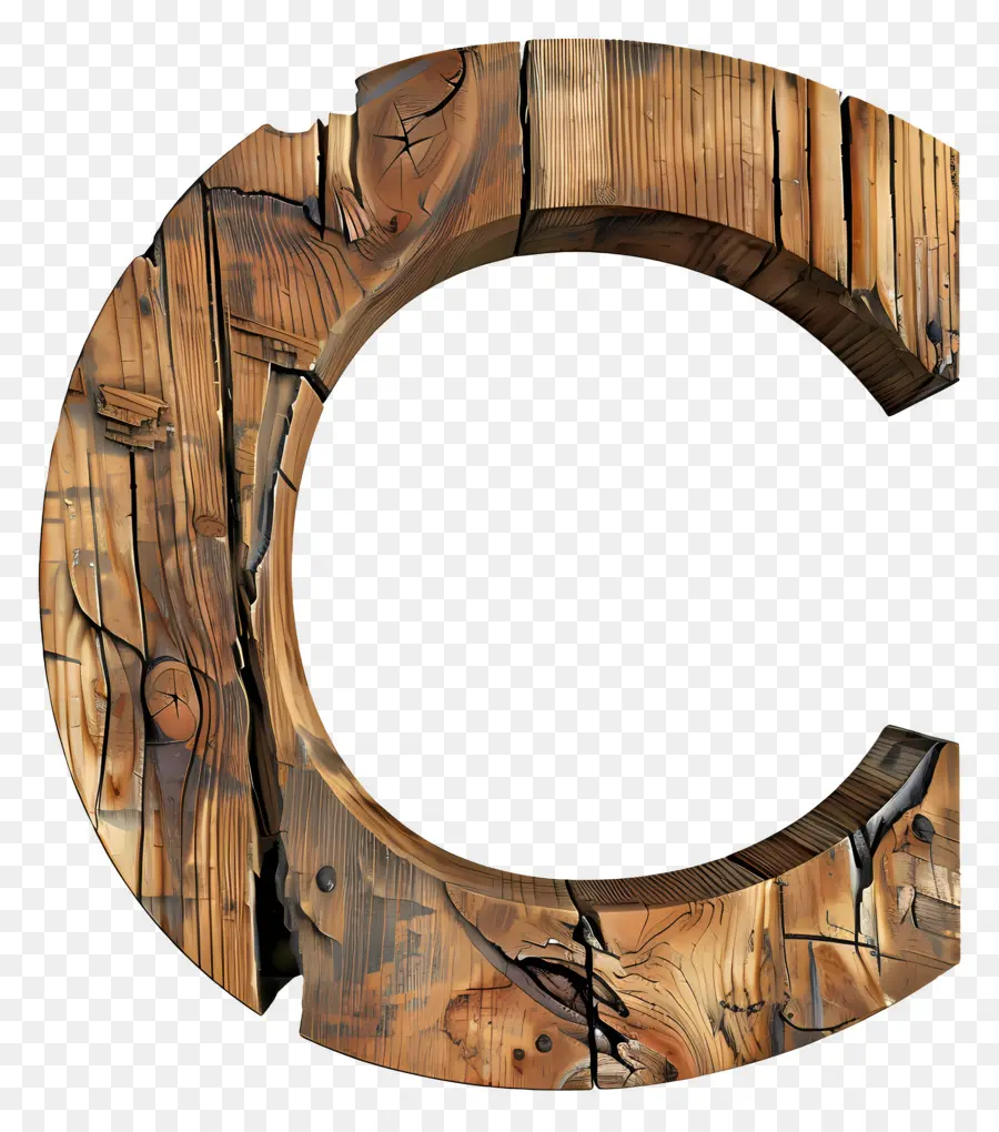 Carta C，Carta De Madera C PNG