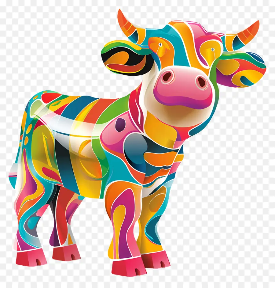 Vaca，Vaca Colorida PNG