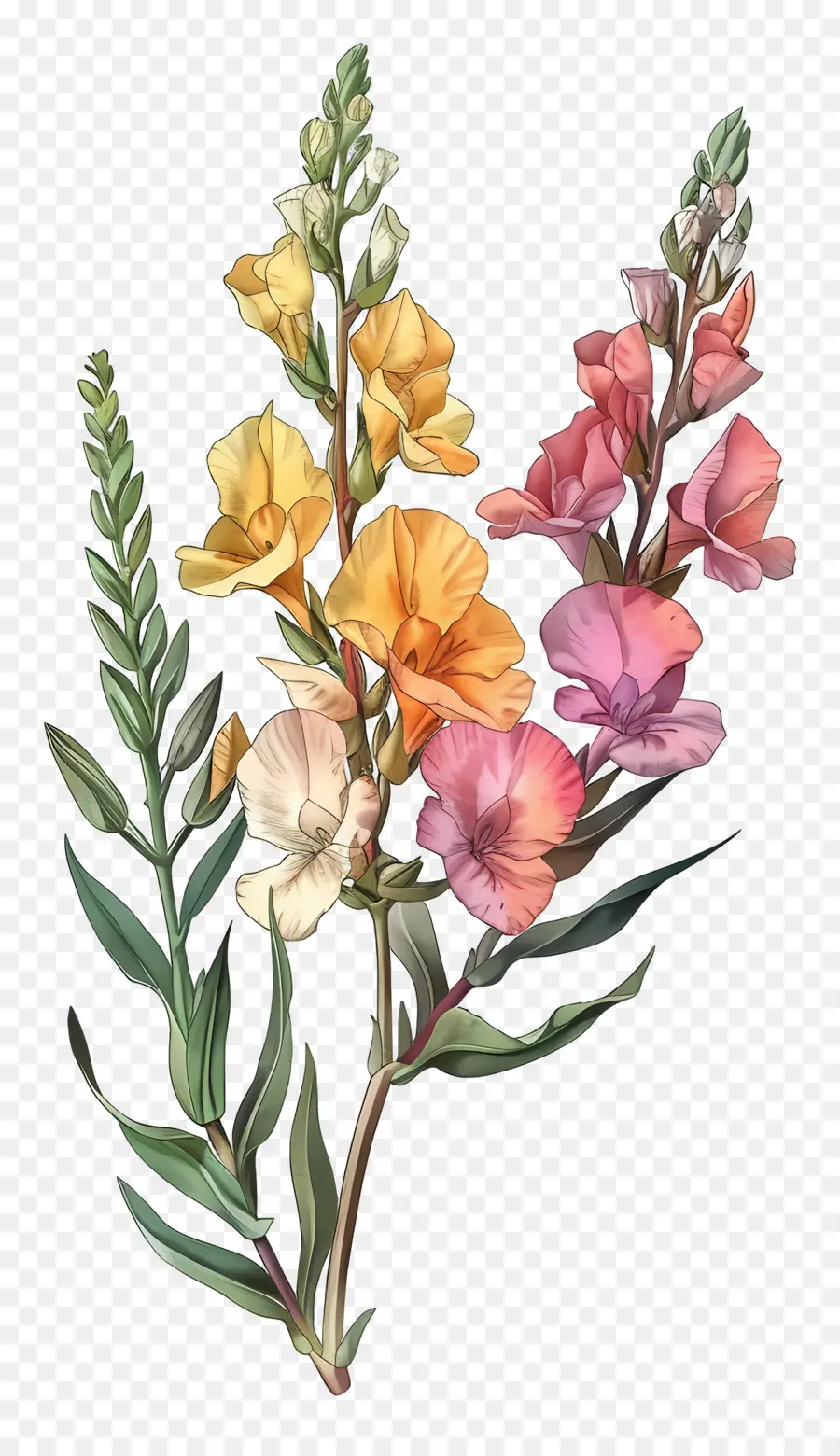 Flores De Snapdragon，Flores De Colores PNG