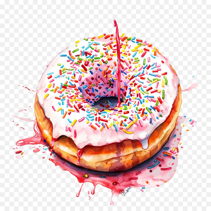 Rociar En Donas，Donut PNG