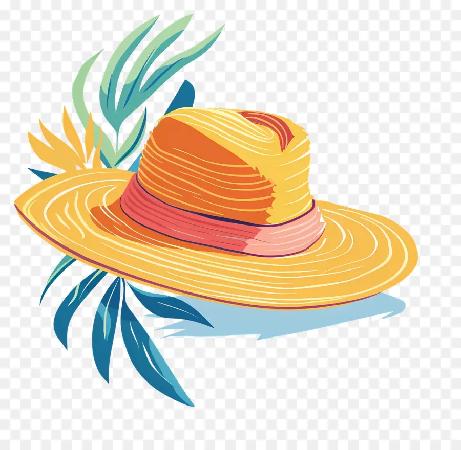 Sombrero De Verano，Sombrero Amarillo PNG