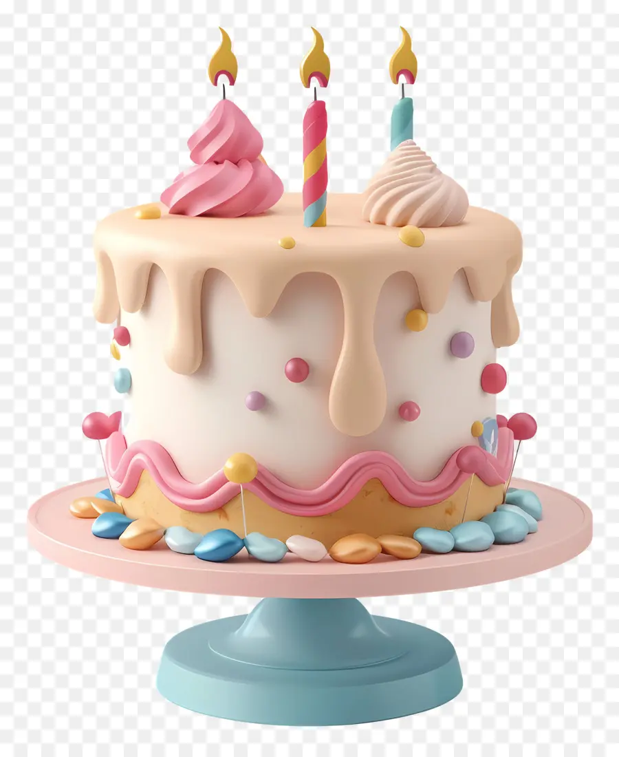 Torta De Cumpleaños，Pastel De Cumpleaños Rosa PNG