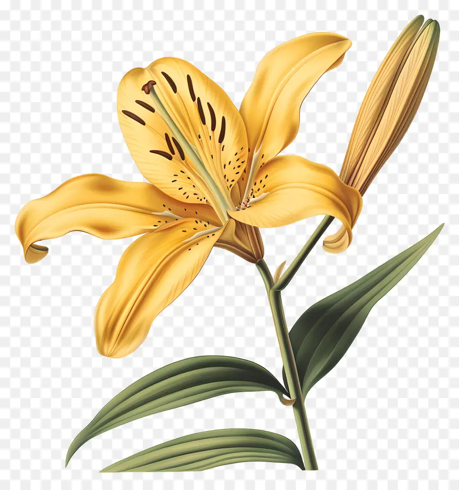 Lirio Amarillo，Flor Amarilla PNG