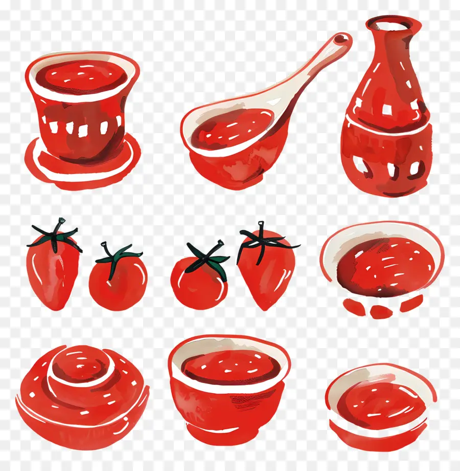 Salsa Marinara，Utensilios De Cocina Rojos PNG