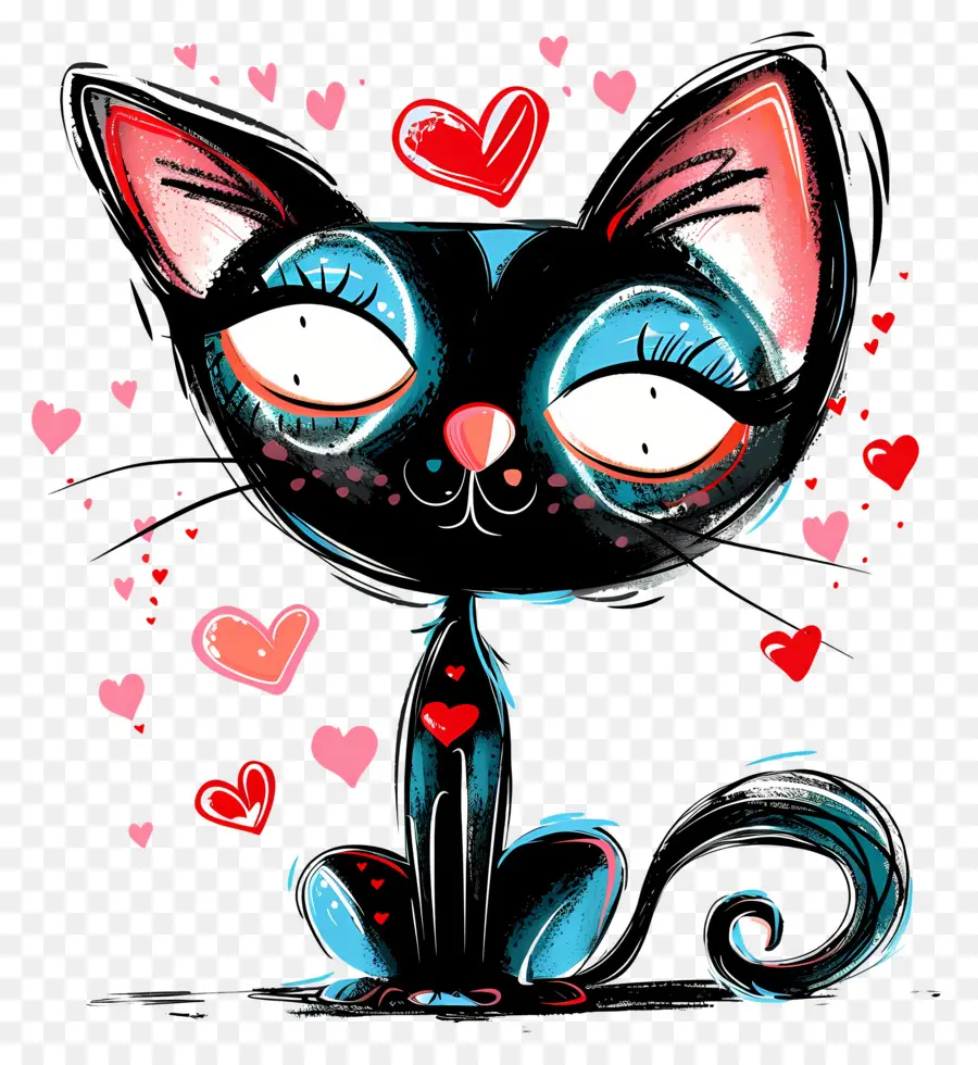 Gato De Dibujos Animados，Gato Negro PNG