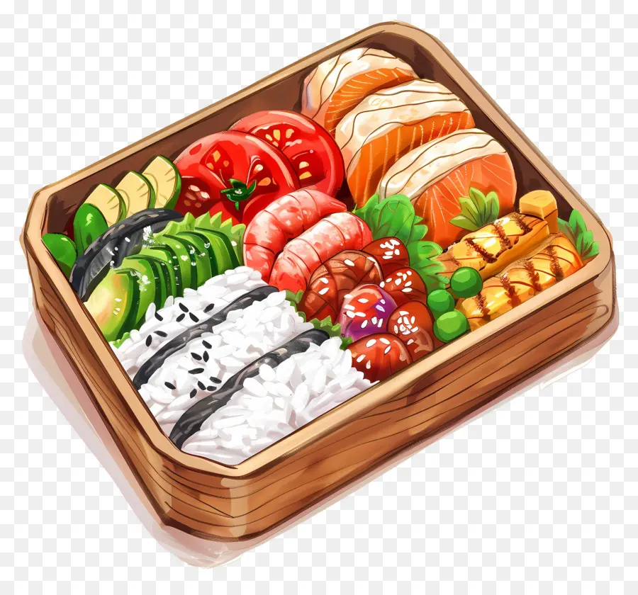 Bento，Sushi Bento Box PNG