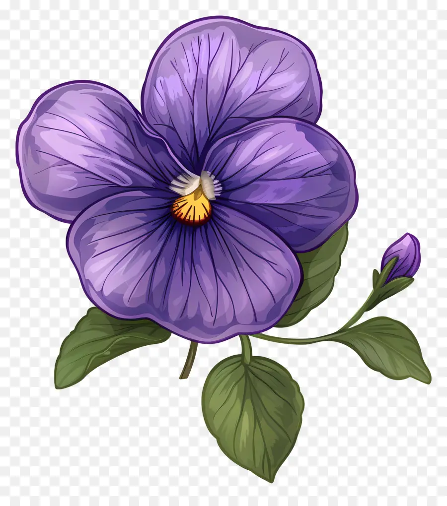 Flor De Violeta，Flor Morada PNG