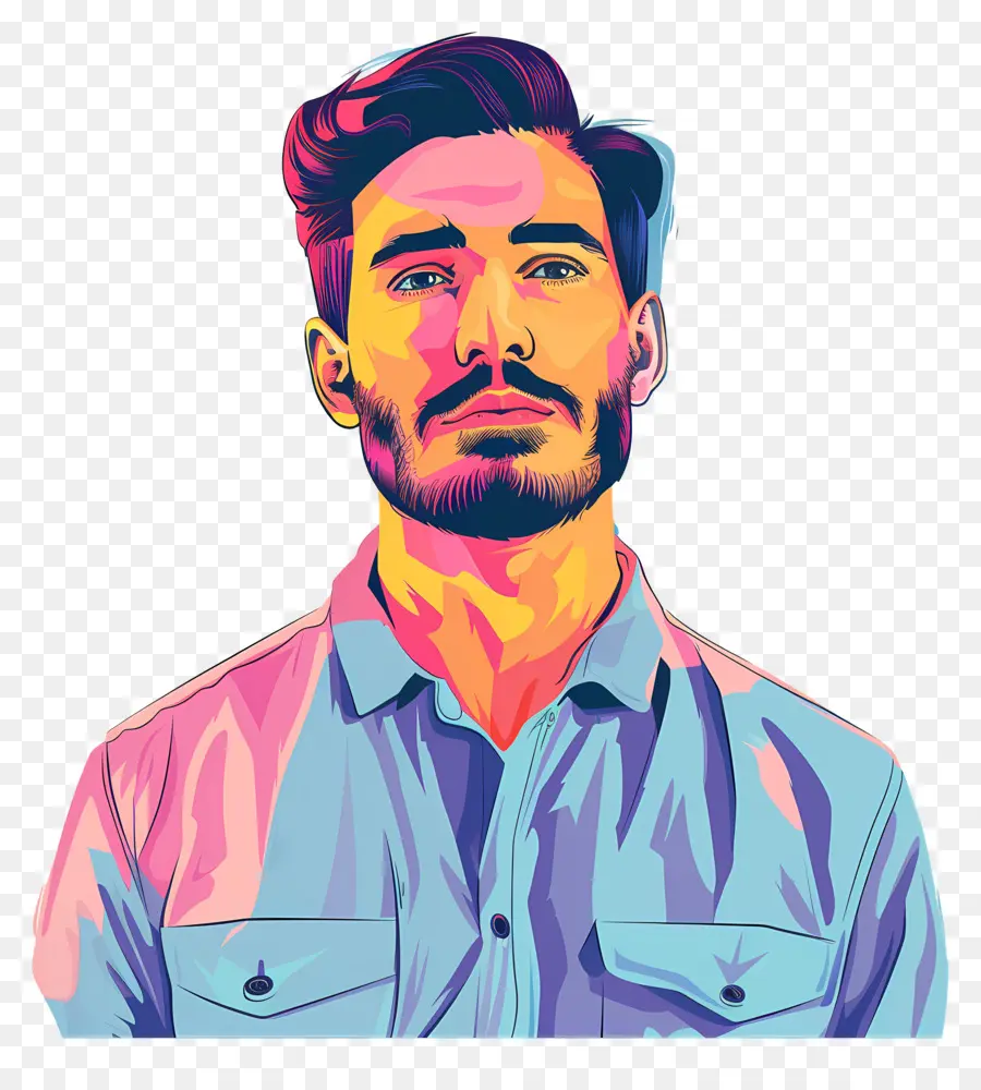 Dibujos Animados De Hombre，Hombre Colorido PNG