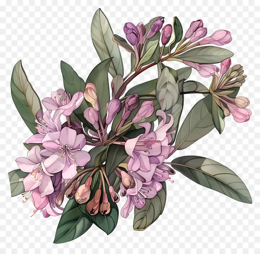 Invierno Daphne，Flores De Color Rosa PNG