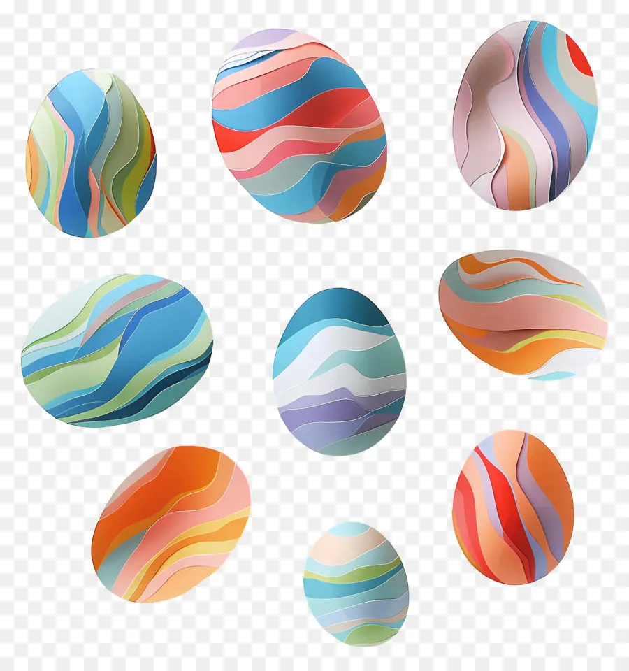 Los Huevos De Pascua，Coloridos Huevos PNG