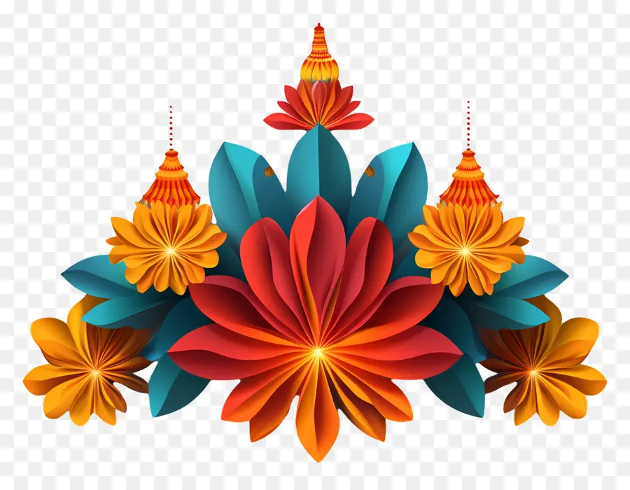 Janmashtami，Flores De Colores PNG