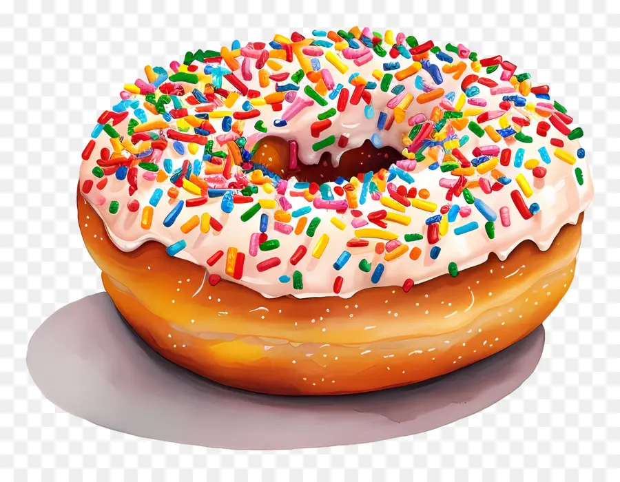 Espolvorea Sobre Donut，Donut De Chocolate PNG