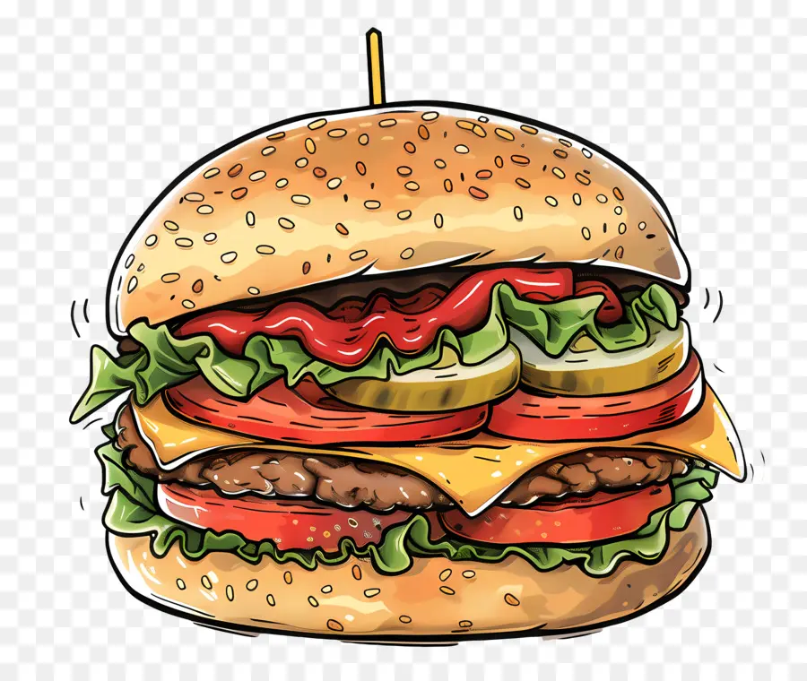 Hamburguesa，Hamburguesa Con Queso PNG