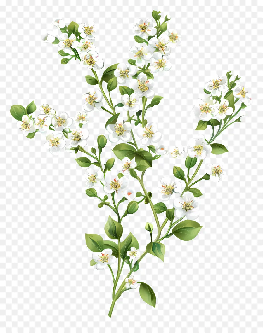 Alyssum Dulce，Flores Blancas PNG