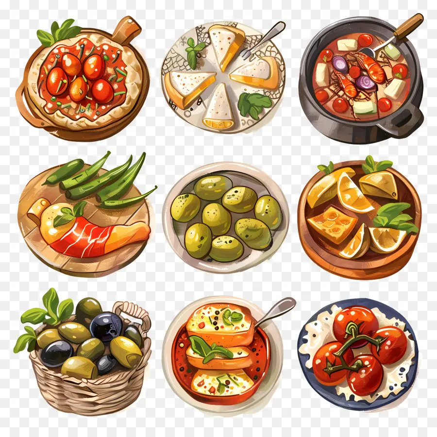 La Comida Española，Platos Surtidos PNG