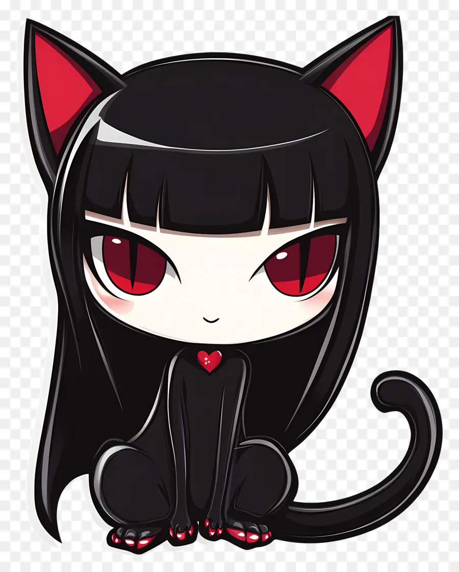 Kuromi，Gato Negro PNG