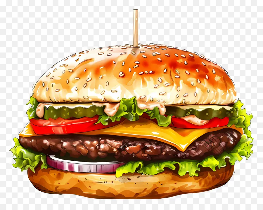 Hamburguesa，Hamburguesa Con Queso PNG