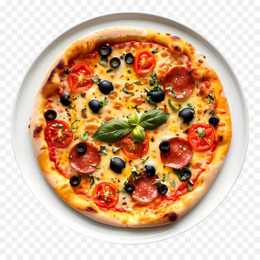 Plato De Pizza，Pizza PNG