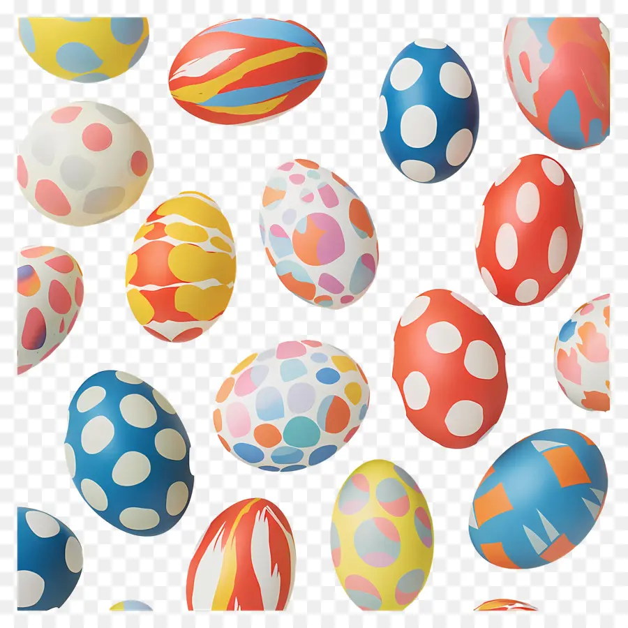 Los Huevos De Pascua，Coloridos Huevos De Pascua PNG