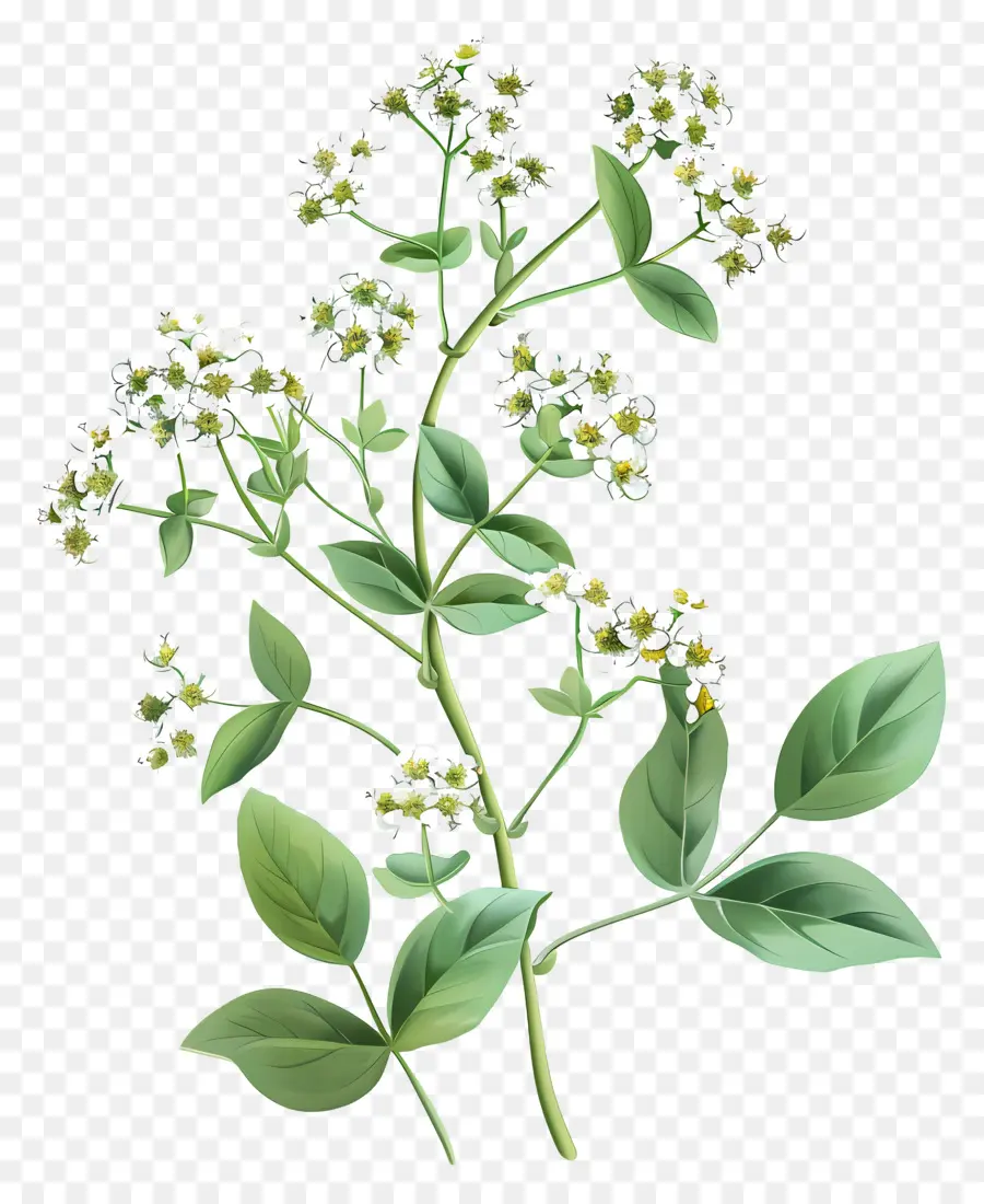 Alyssum Dulce，Rama Verde PNG