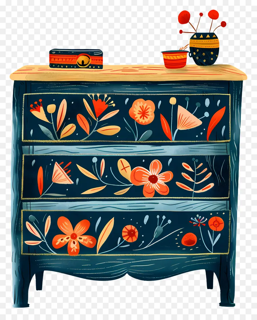 Dresser，Bocina Floral PNG